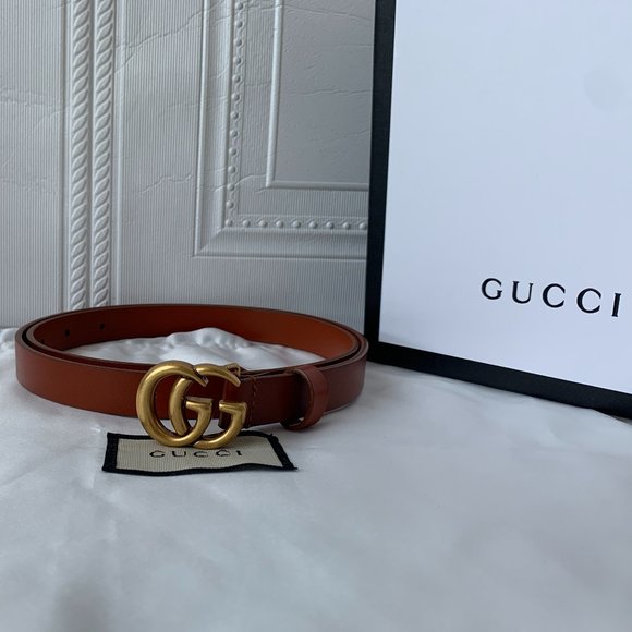 Cheap and affordable leather belt with double G bu main image 7